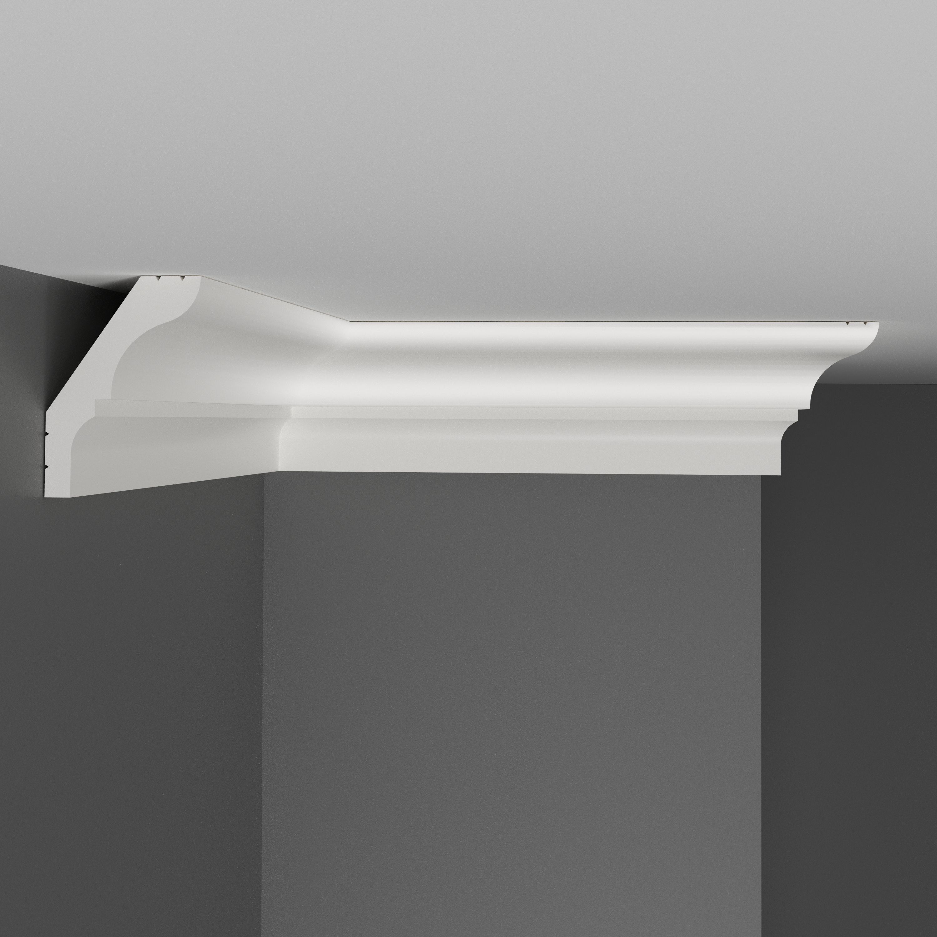 Потолочный плинтус под покраску Decomaster Дюропрофиль D112ДМ 2000×39×55